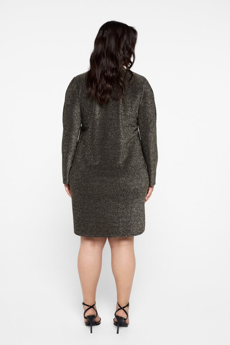 Cortefiel Vestido Corto De Lurex Talla Grande