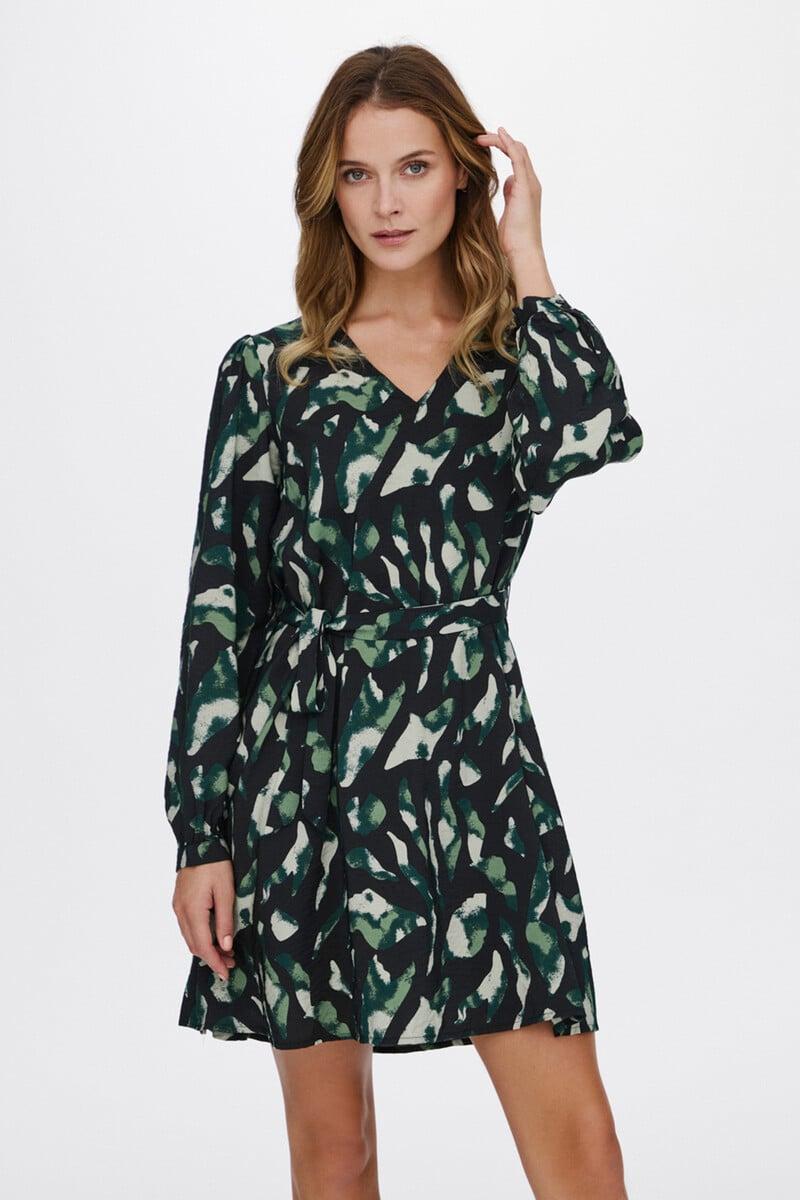 Cortefiel Vestido Corto Estampado
