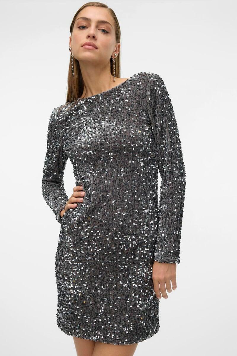 Cortefiel Vestido corto lentejuelas