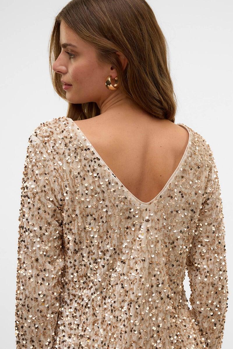 Cortefiel Vestido Corto Lentejuelas