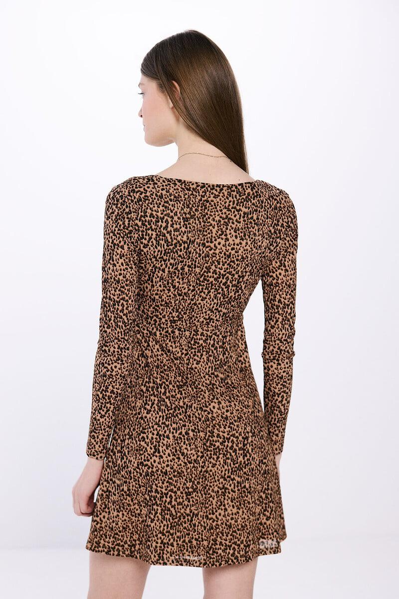 Cortefiel Vestido Corto Leopardo