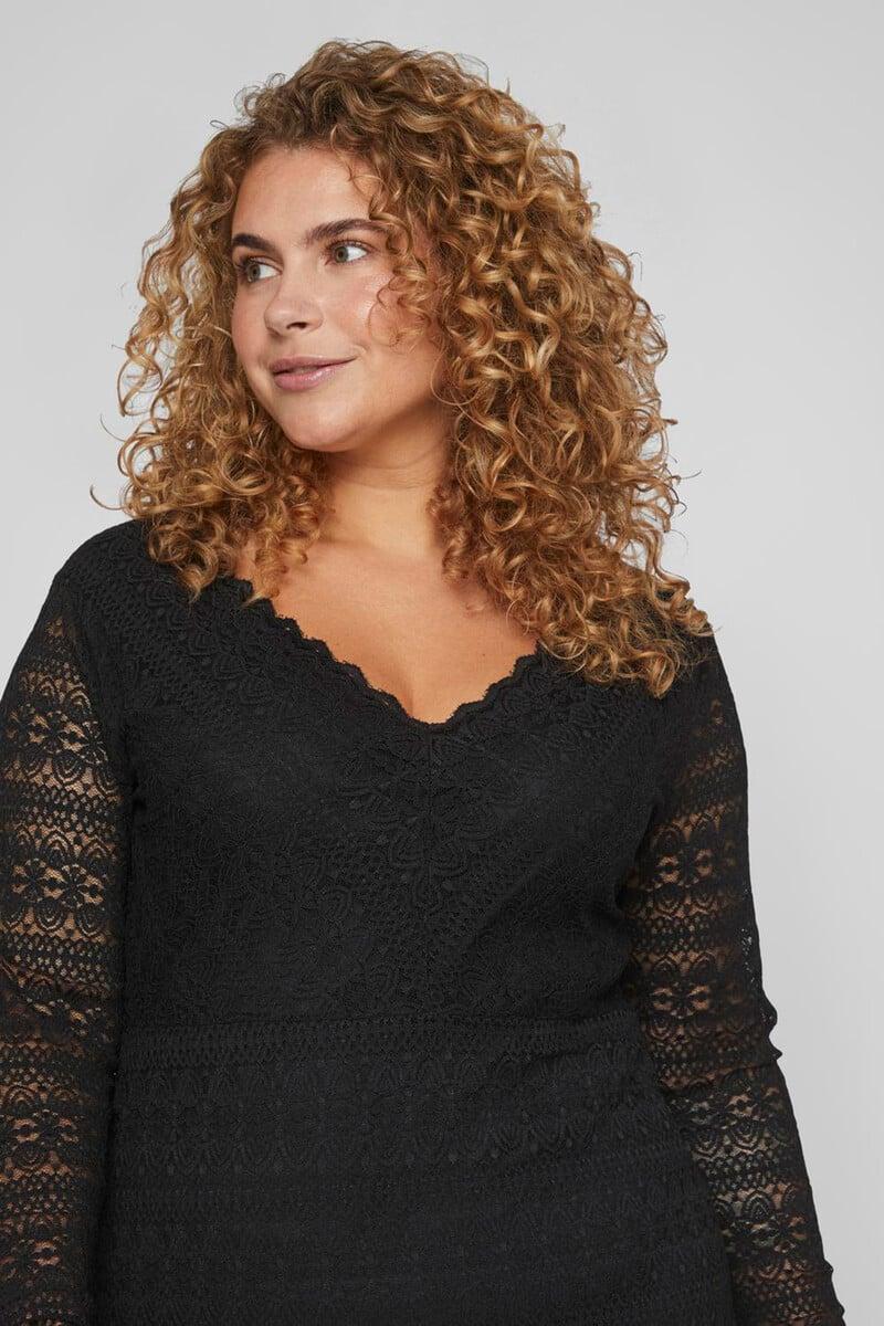 Cortefiel Vestido Corto Manga Larga Curvy