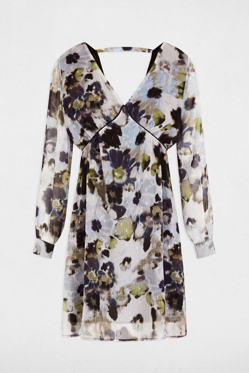 Cortefiel Vestido Corto Recto Estampado