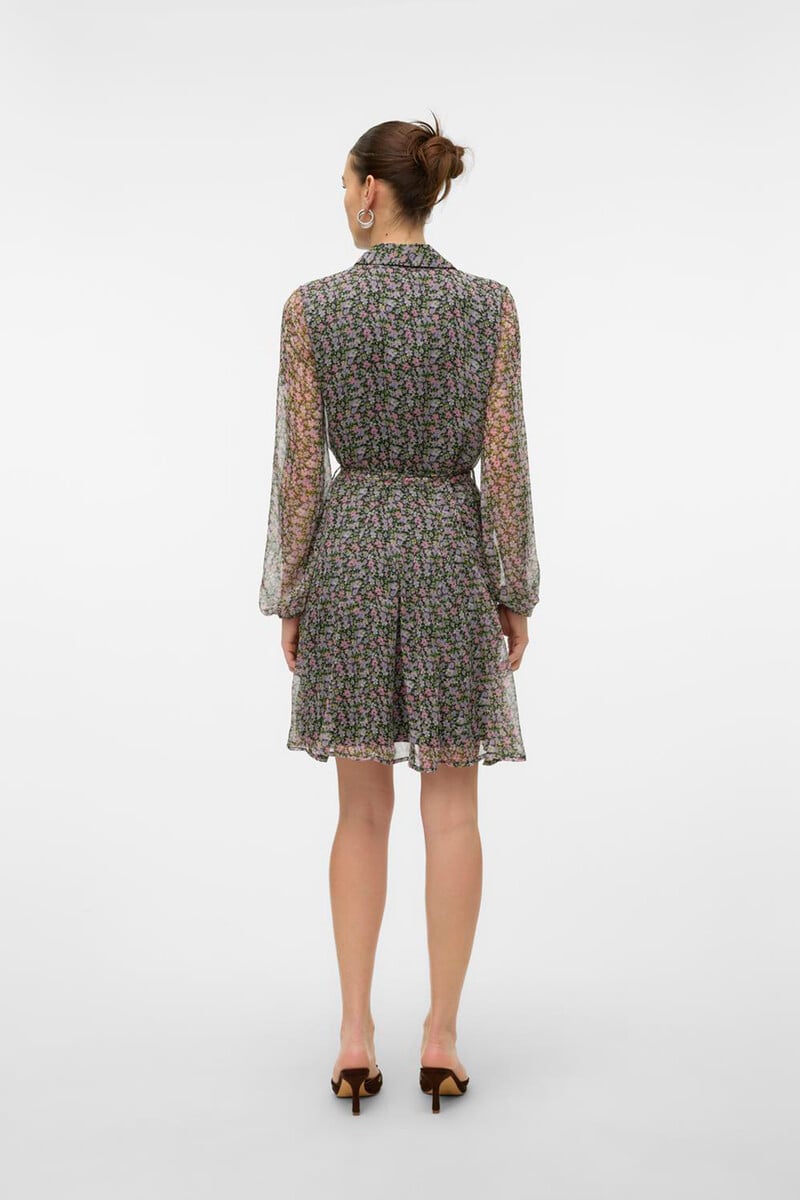 Cortefiel Vestido Corto Tejido Vaporoso