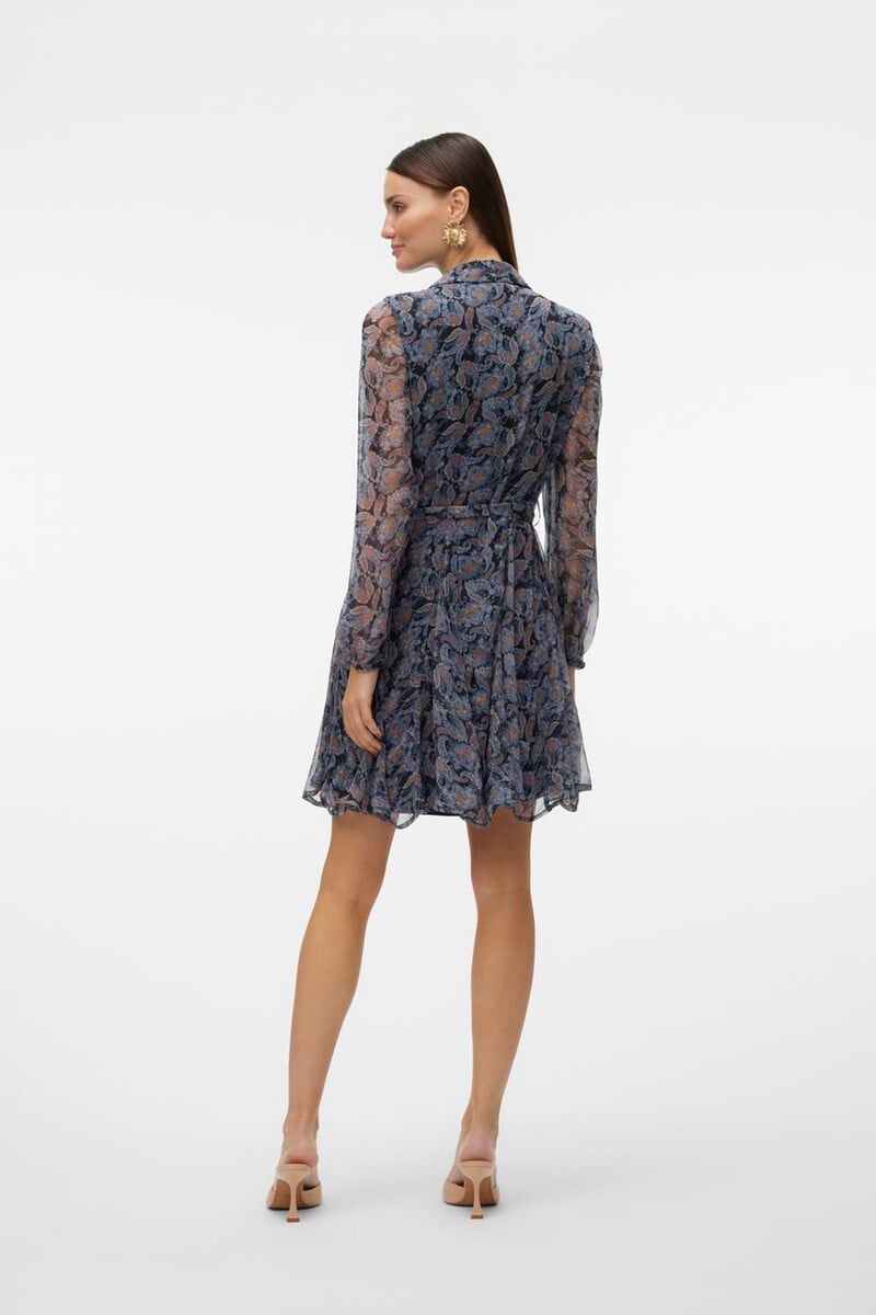 Cortefiel Vestido Corto Tejido Vaporoso