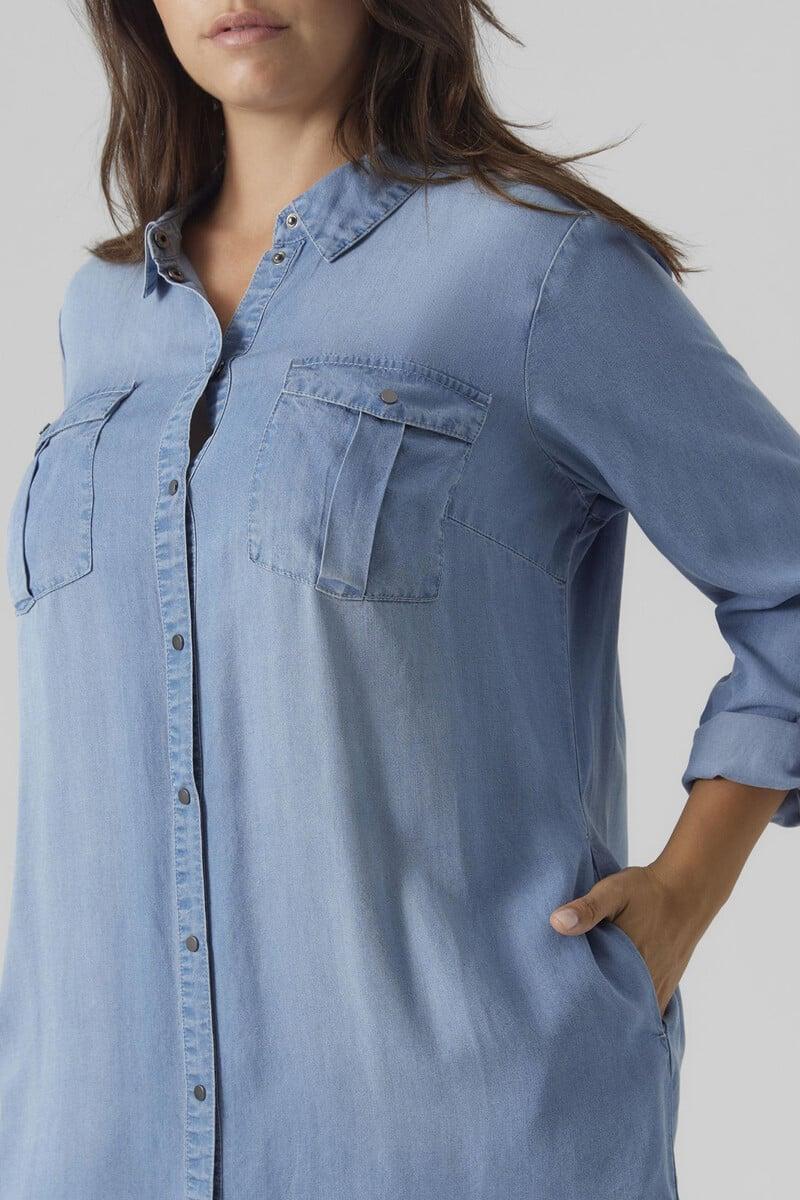 Cortefiel Vestido Corto Vaquero Talla Grande