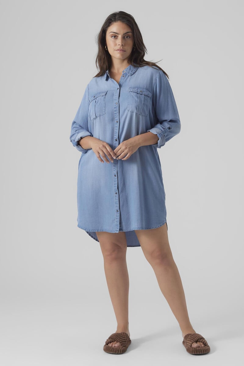 Cortefiel Vestido Corto Vaquero Talla Grande