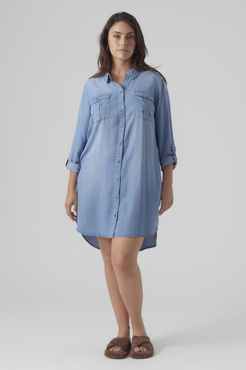 Cortefiel Vestido corto vaquero talla grande
