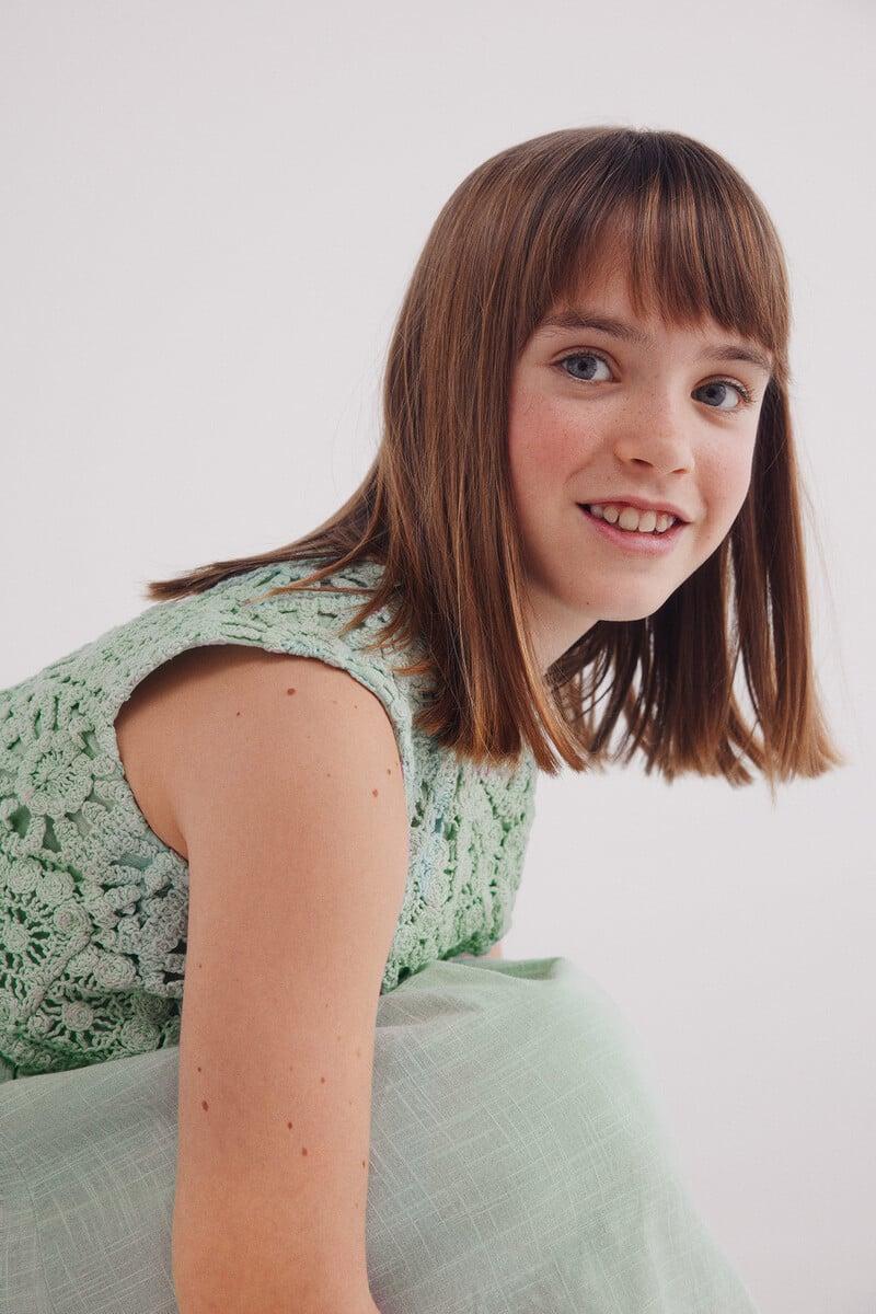 Cortefiel Vestido Crochet Niña