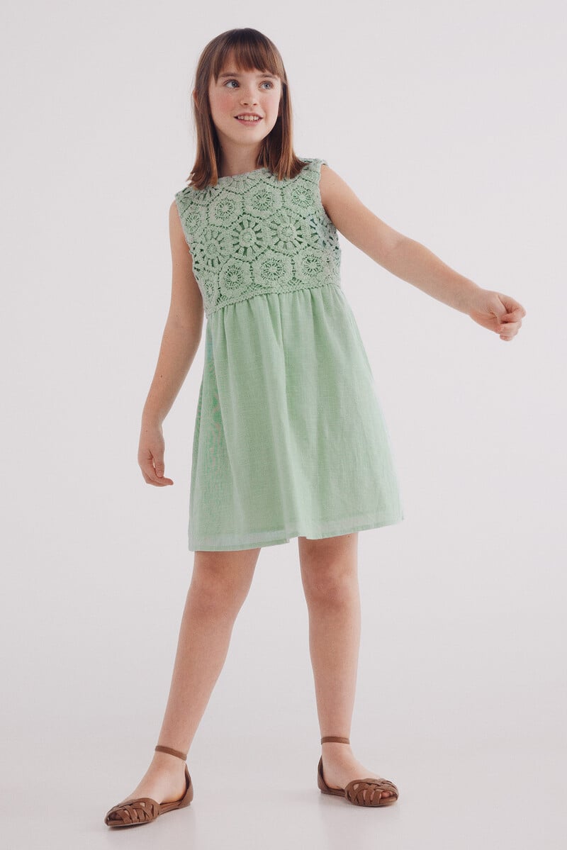 Cortefiel Vestido Crochet Niña