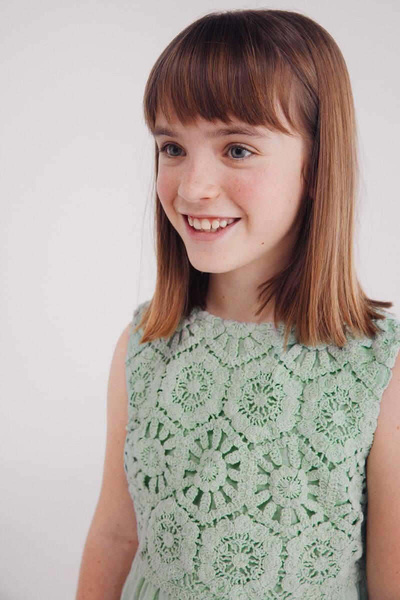 Cortefiel Vestido Crochet Niña