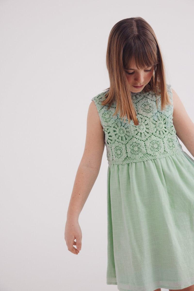 Cortefiel Vestido crochet niña