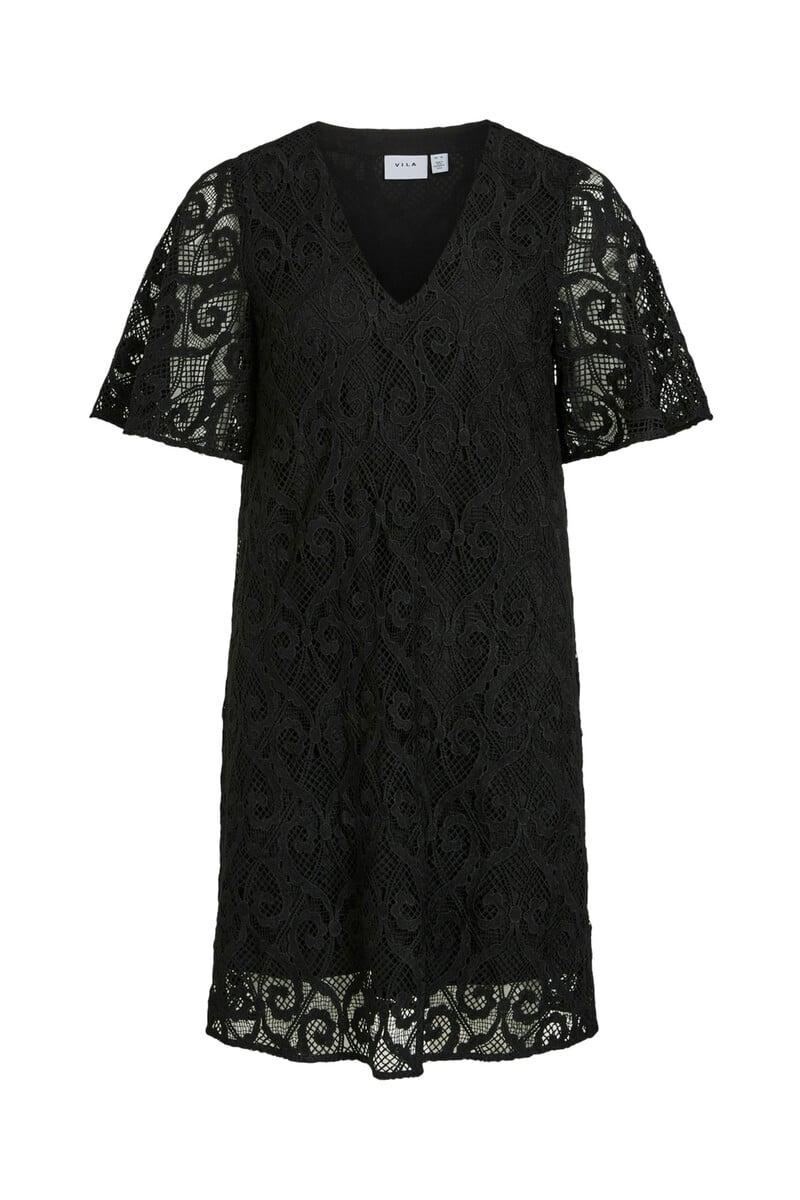 Cortefiel Vestido de encaje corto