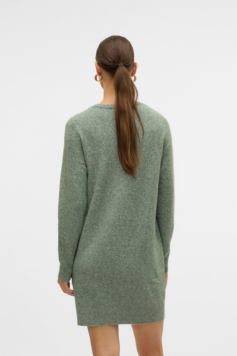 Cortefiel Vestido De Punto Con Cuello Redondo