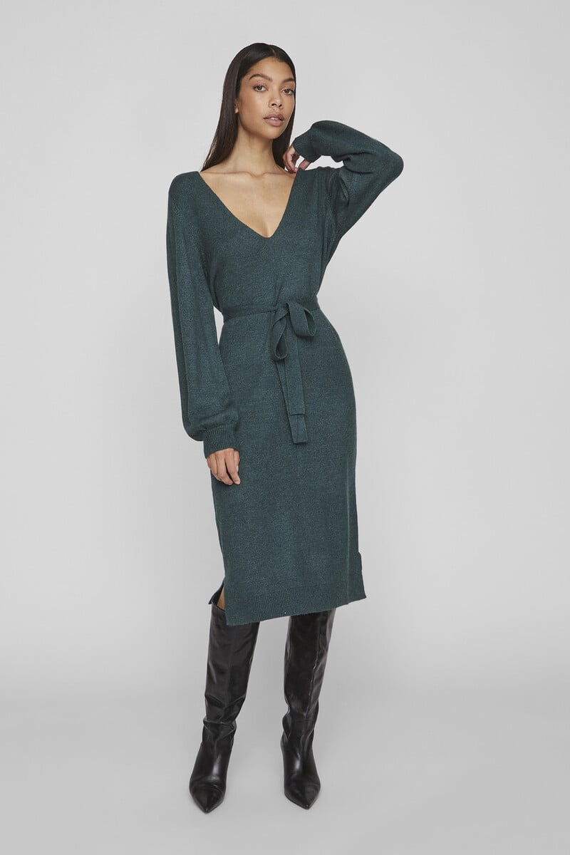 Cortefiel Vestido De Punto Midi