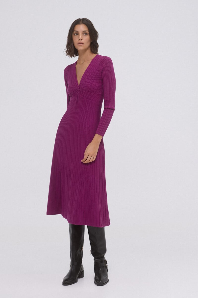 Cortefiel Vestido de punto nudo