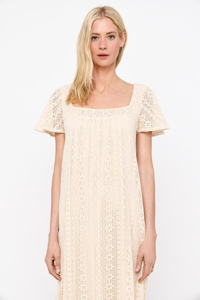 Cortefiel Vestido Efecto Encaje