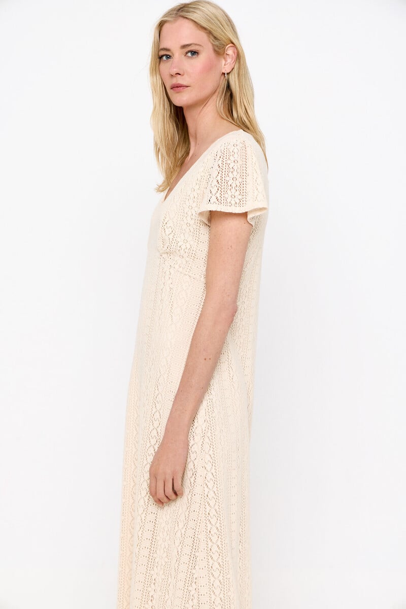 Cortefiel Vestido Efecto Encaje