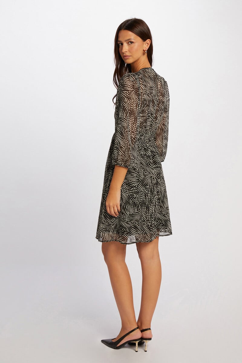 Cortefiel Vestido Entallado Estampado