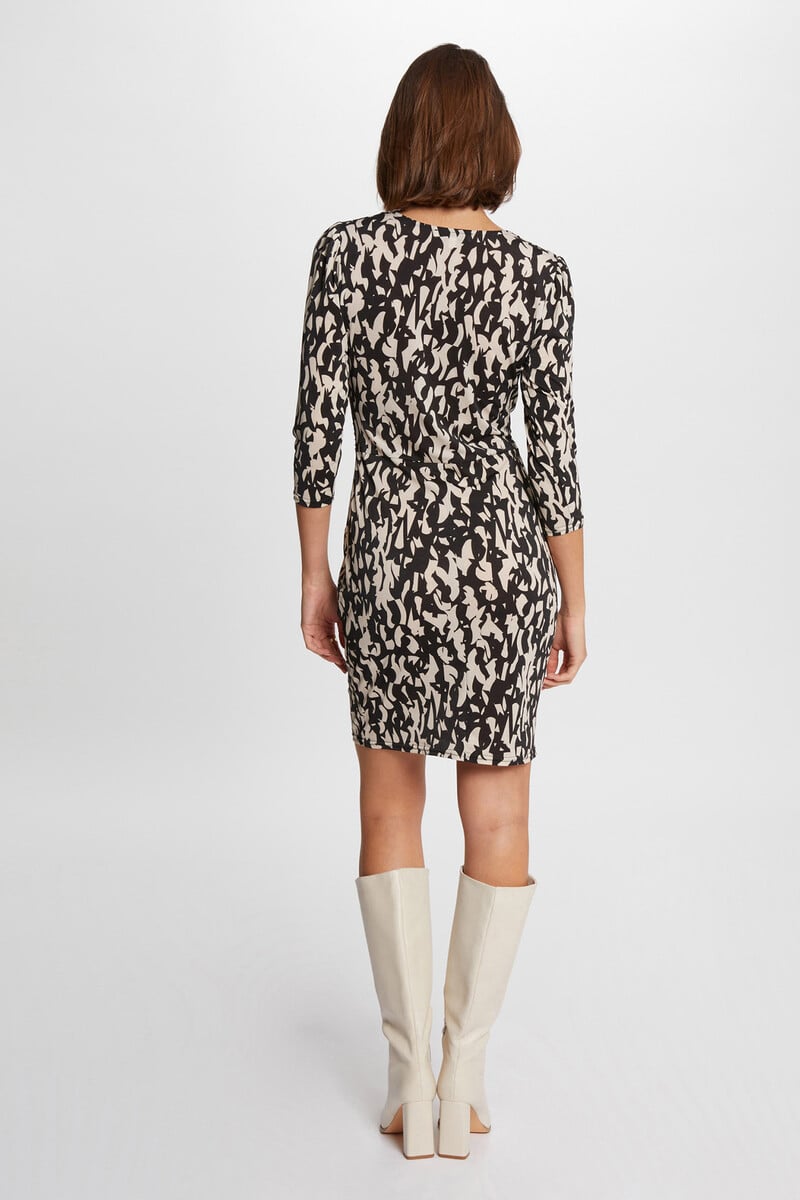 Cortefiel Vestido Entallado Estampado