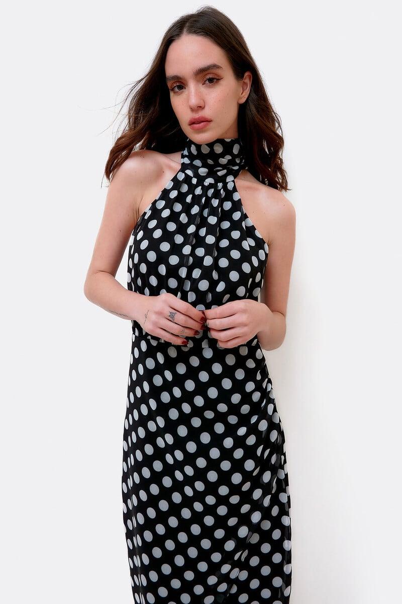 Cortefiel Vestido Escote Halter Gasa