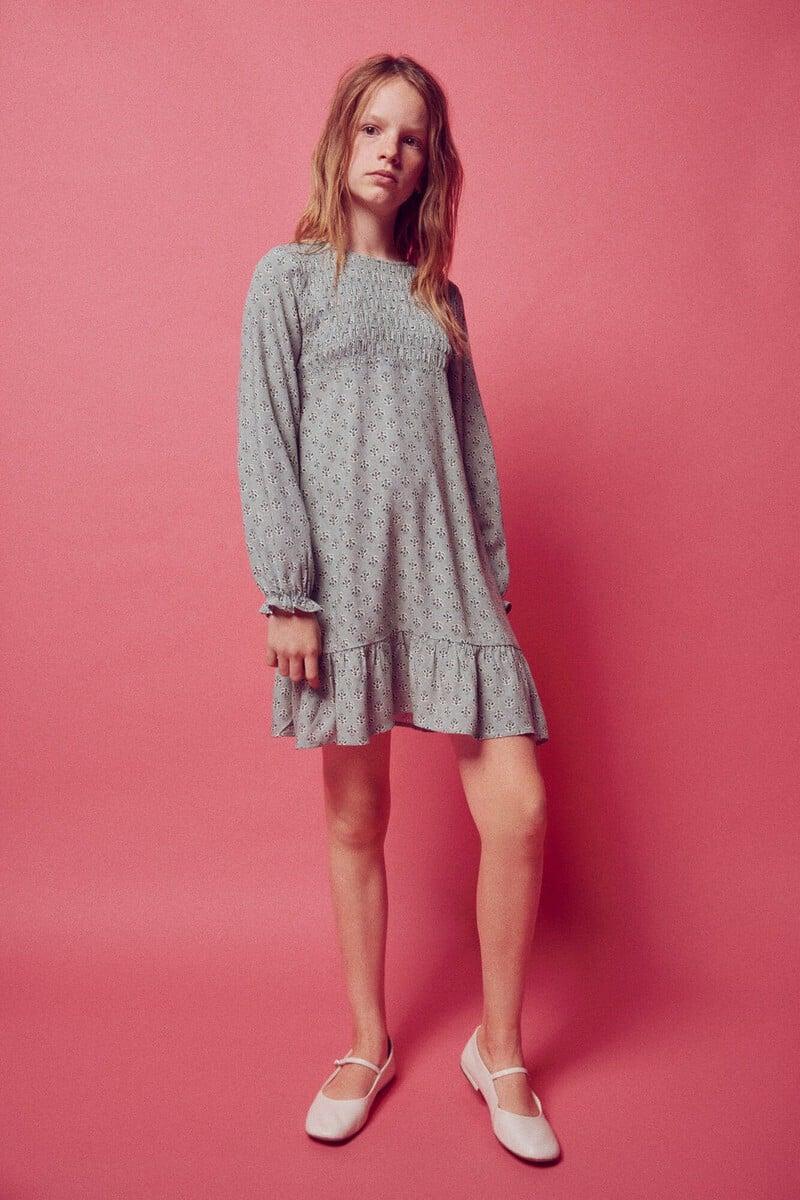 Cortefiel Vestido Estampado Flores Niña