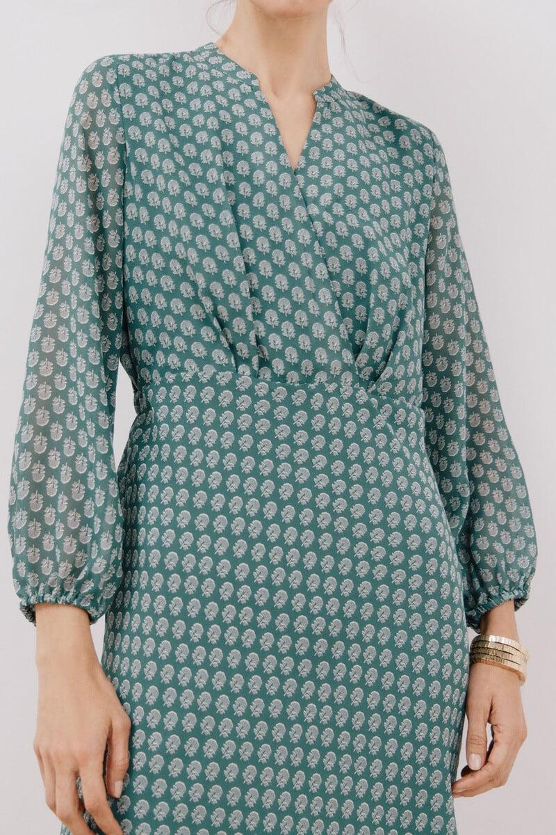 Cortefiel Vestido Estampado Fluido