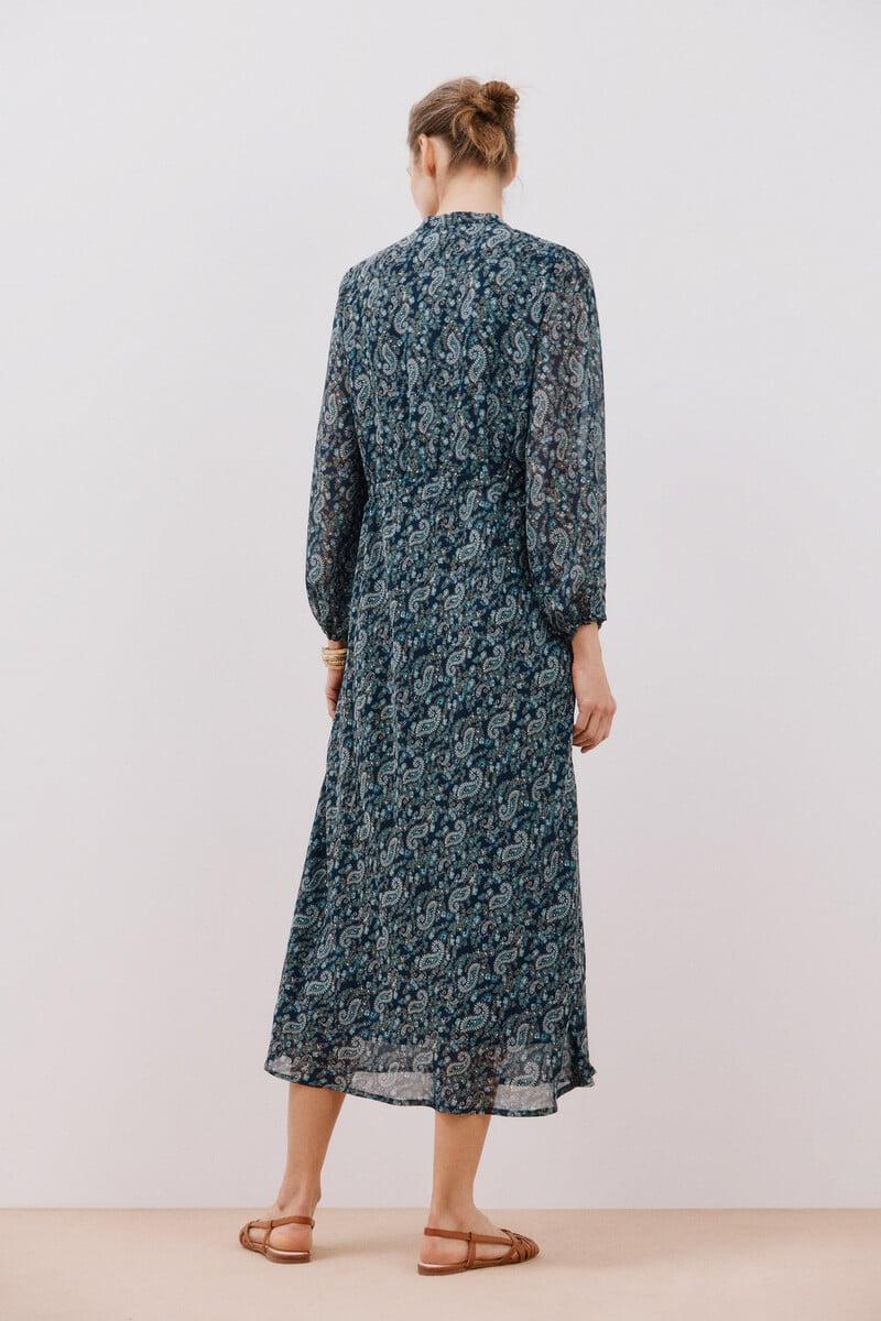 Cortefiel Vestido Estampado Fluido