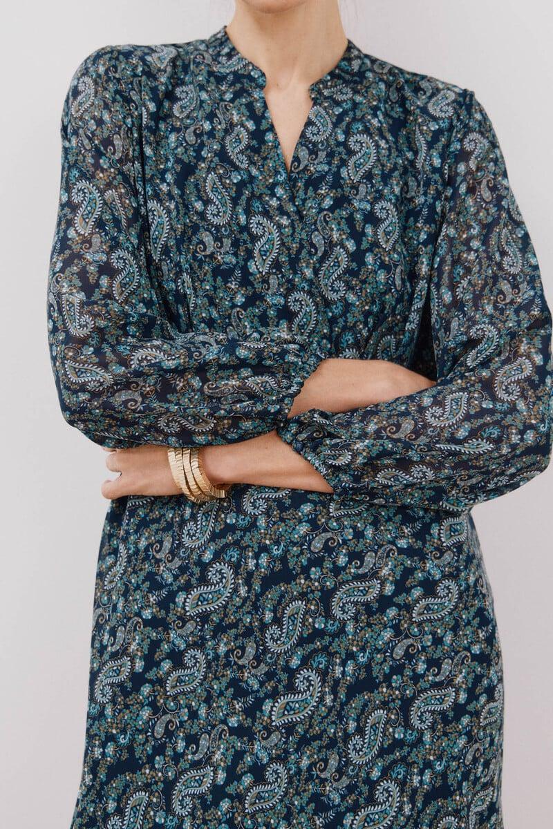 Cortefiel Vestido Estampado Fluido