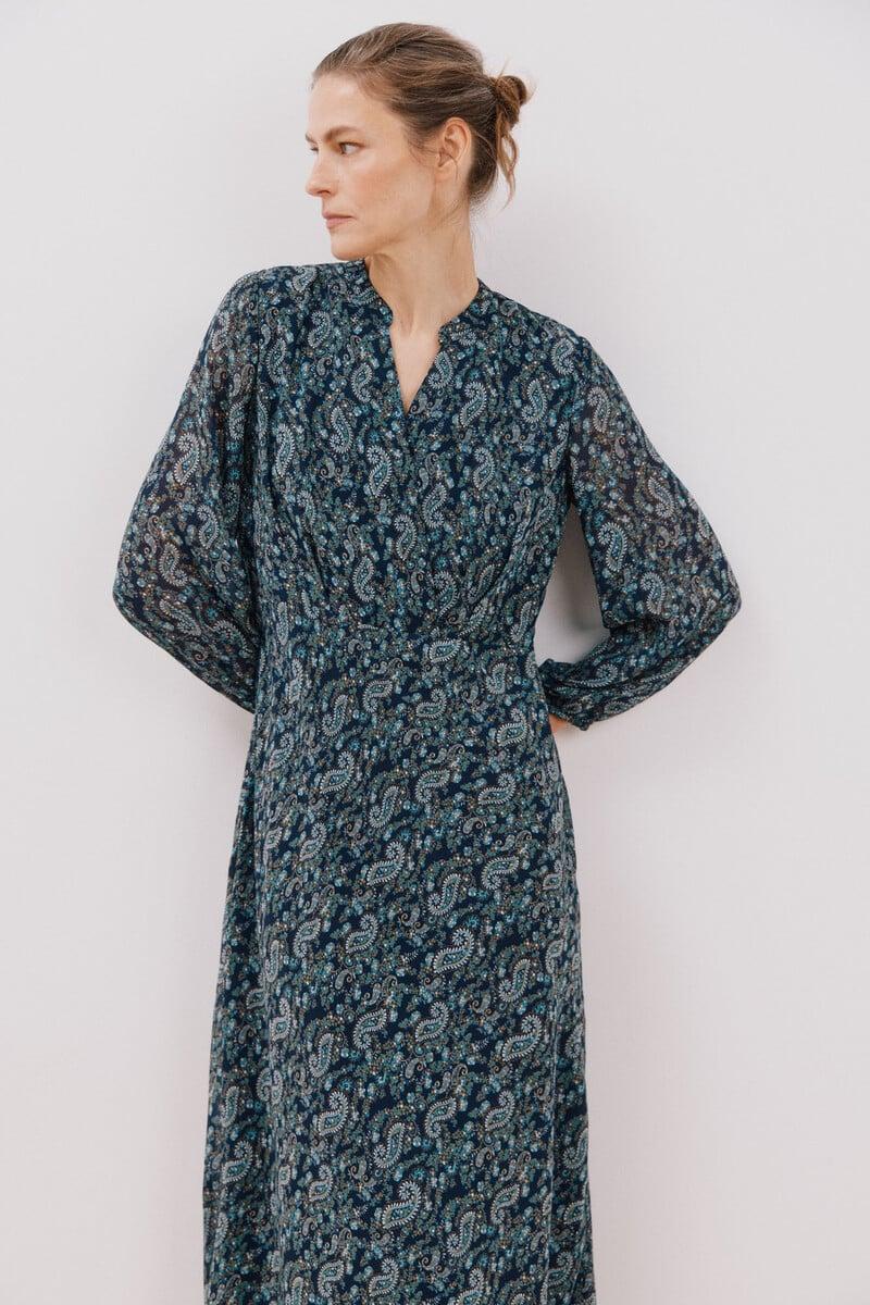 Cortefiel Vestido estampado fluido