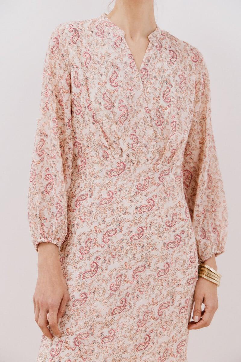 Cortefiel Vestido Estampado Fluido