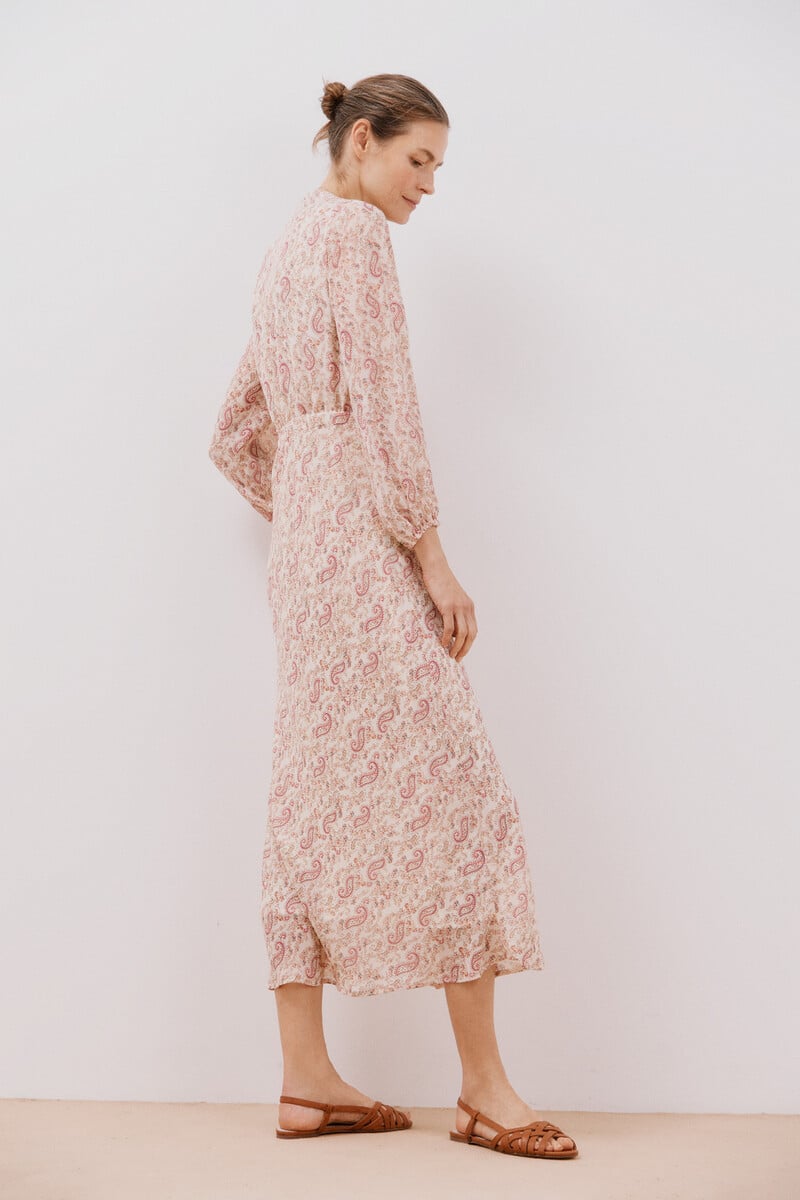 Cortefiel Vestido Estampado Fluido