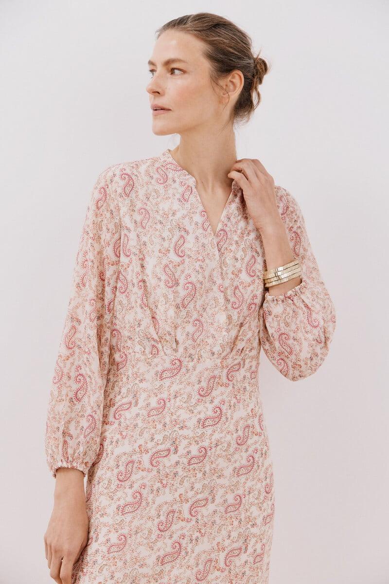 Cortefiel Vestido Estampado Fluido