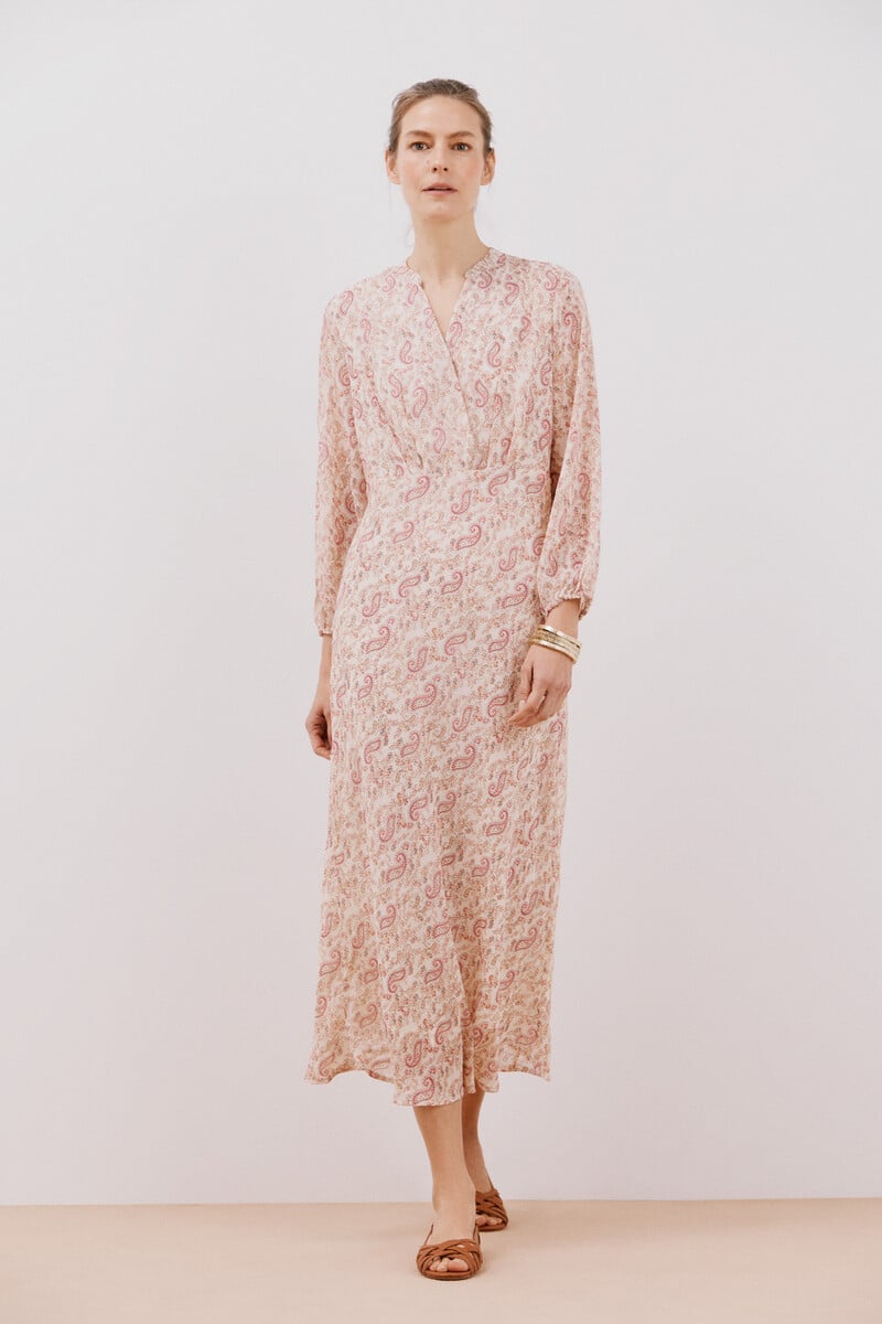 Cortefiel Vestido estampado fluido