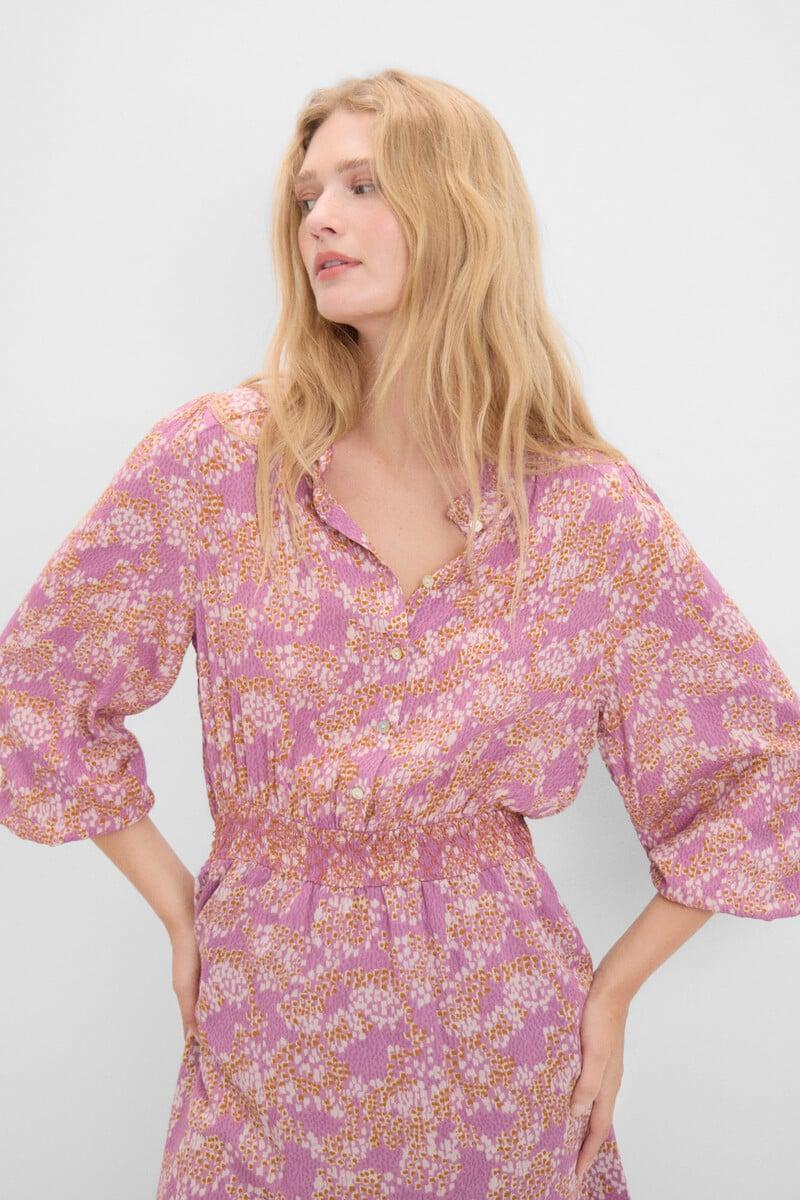 Cortefiel Vestido Estampado Mancha Animal