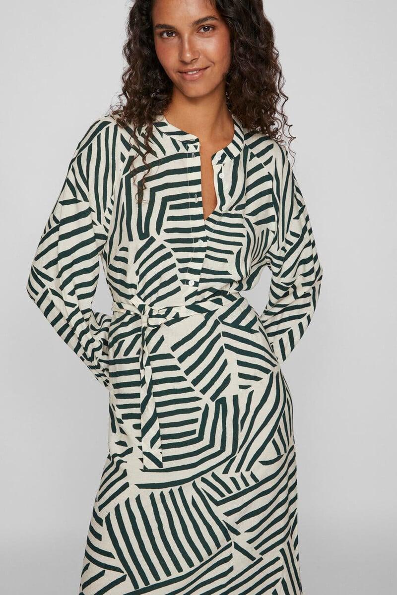 Cortefiel Vestido Estampado Midi