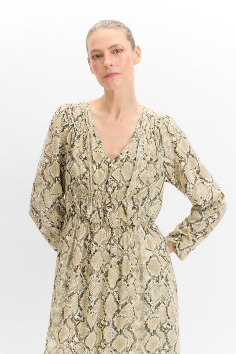 Cortefiel Vestido Estampado Serpiente