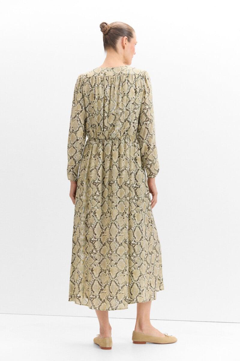 Cortefiel Vestido Estampado Serpiente