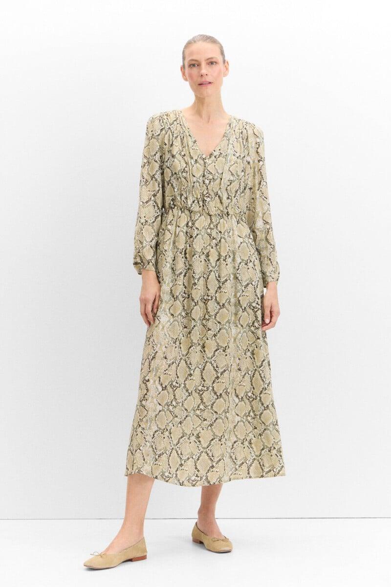 Cortefiel Vestido estampado serpiente