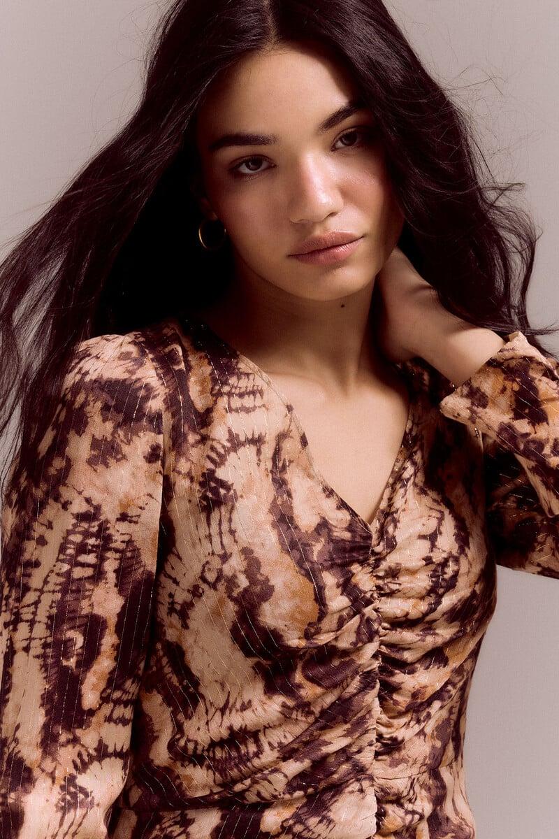 Cortefiel Vestido Estampado Tie Dye