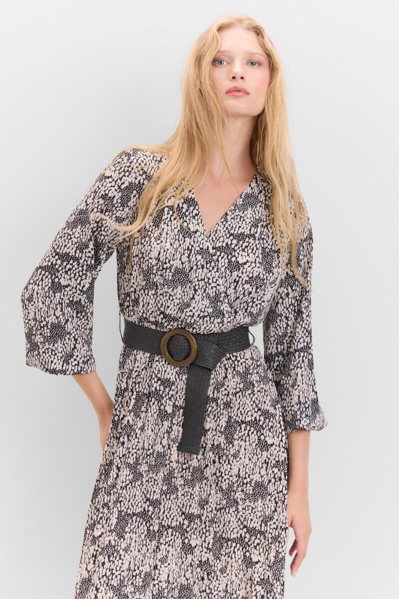 Cortefiel Vestido Falda Plisada