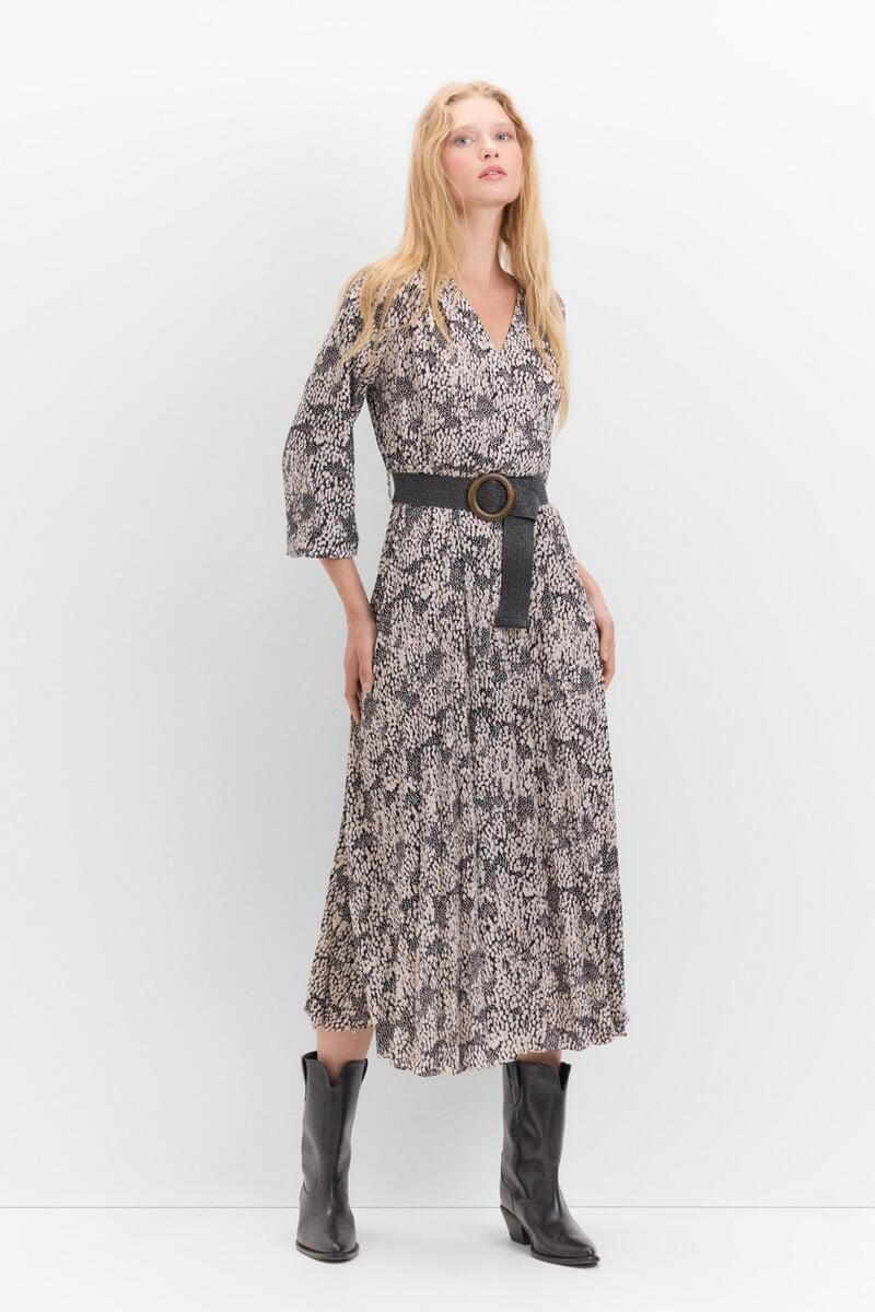 Cortefiel Vestido falda plisada