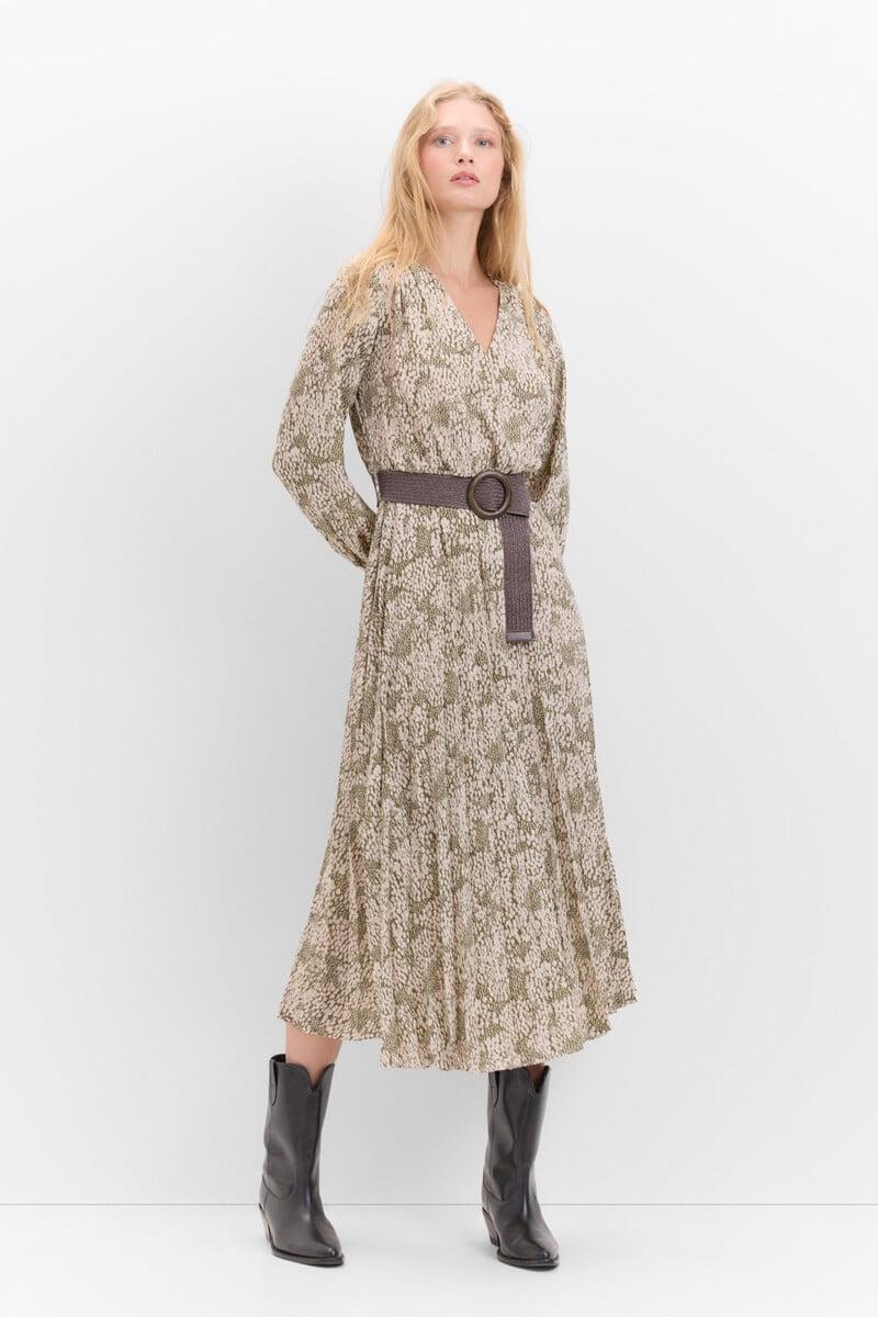 Cortefiel Vestido falda plisada