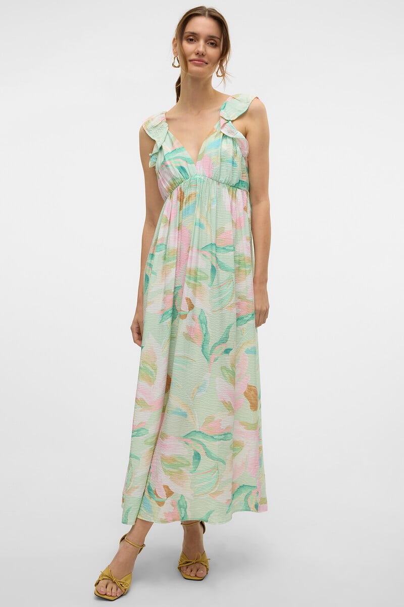 Cortefiel Vestido Largo De Tirantes