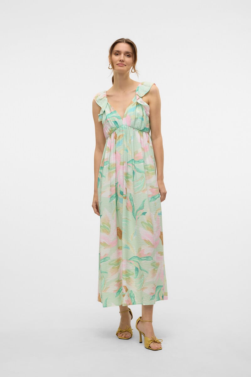 Cortefiel Vestido Largo De Tirantes