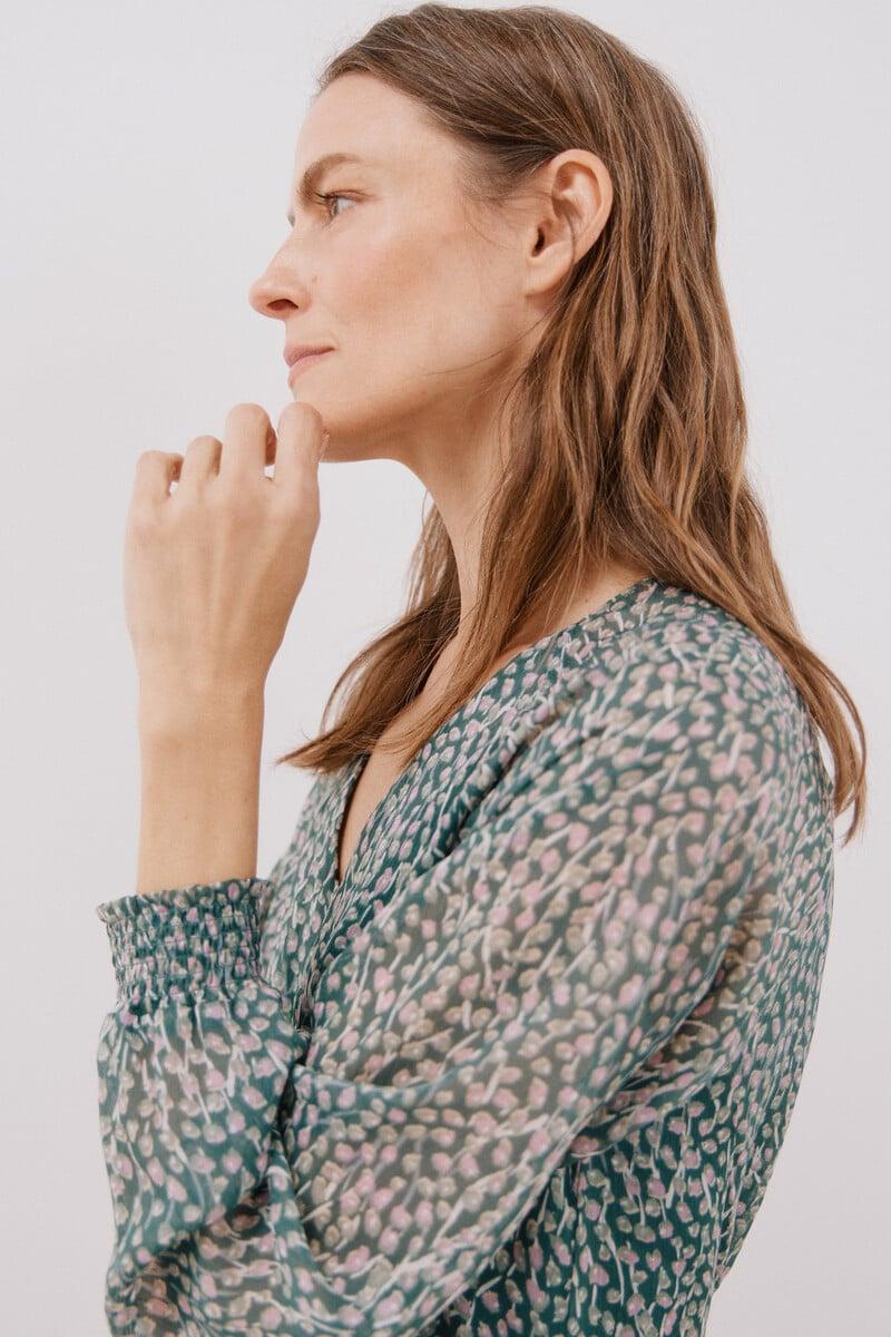 Cortefiel Vestido Largo Estampado