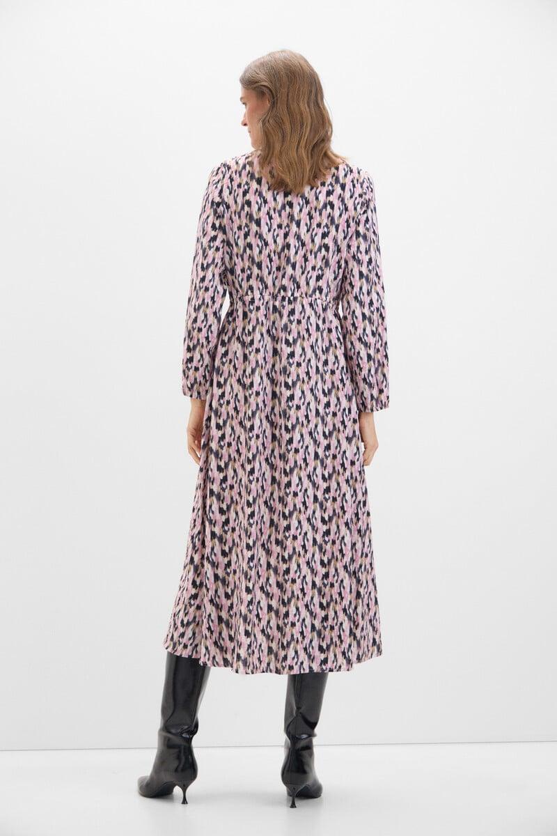 Cortefiel Vestido Largo Estampado Geométrico