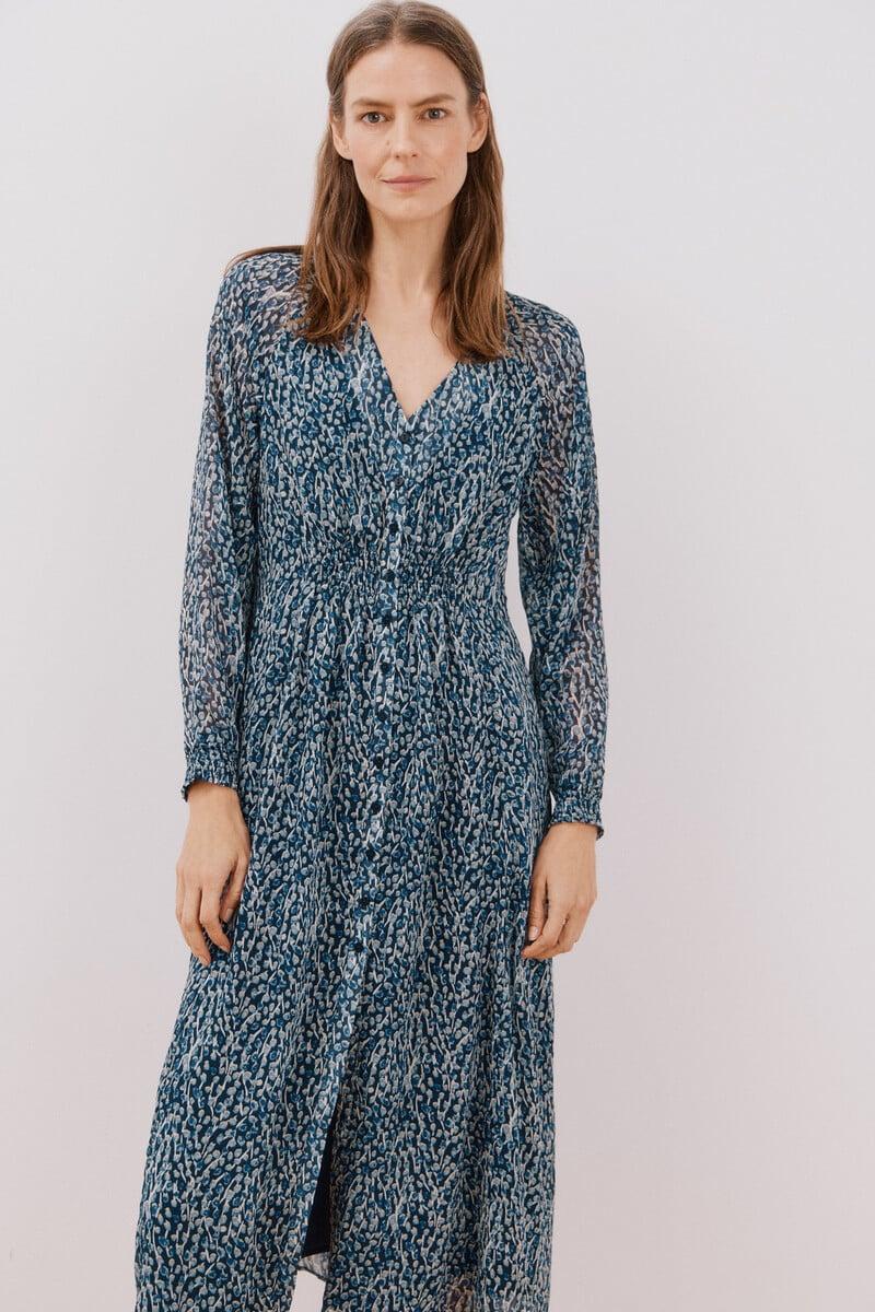 Cortefiel Vestido Largo Estampado