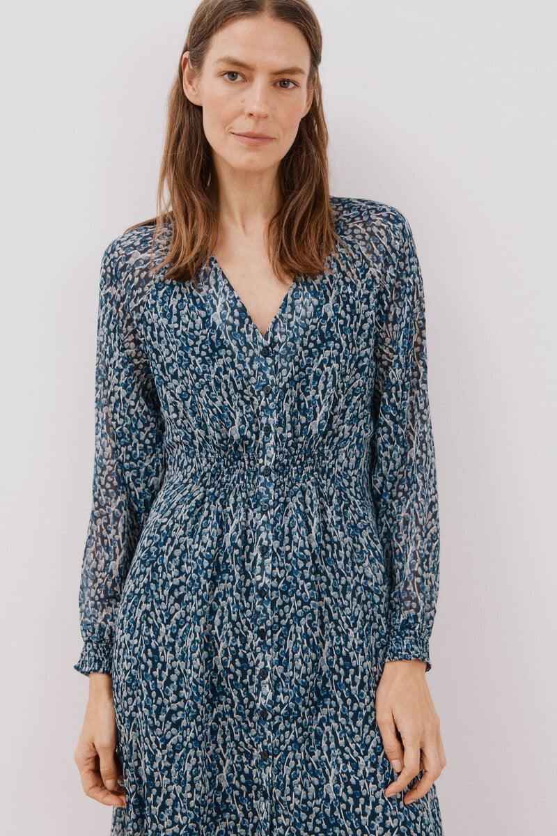 Cortefiel Vestido Largo Estampado