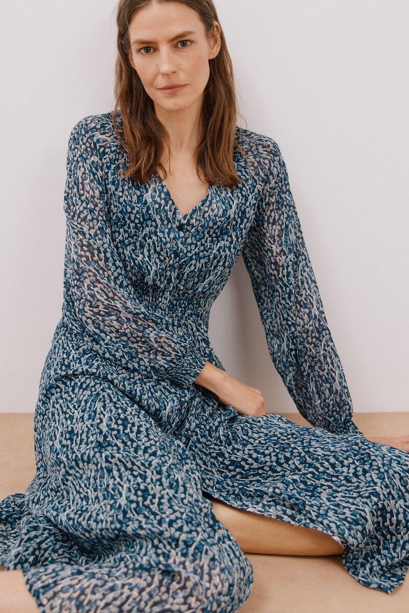 Cortefiel Vestido largo estampado